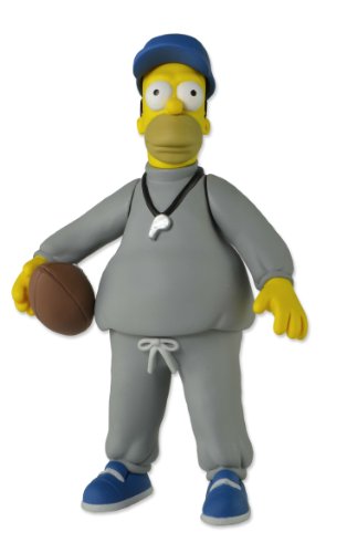 NECA 16006 Simpsons Homer Coach - Figura de acción, Color Gris, Azul y Amarillo, 12,7 cm