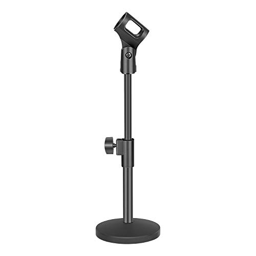 Neewer Soporte de Micrófono de Escritorio Estable con Base de Hierro Negro Clip de Micrófono y Tornillo Hembra de 5/8" a 3/8" para Blue Yeti Snowball Spark y otro Micrófono