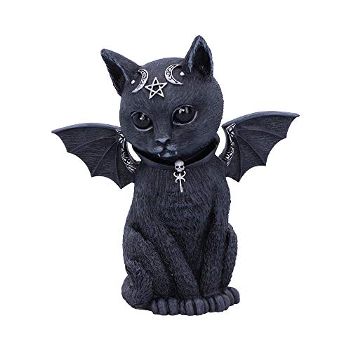 Nemesis Now Malpuss - Figura de Gato Oculto, polirresina, 10 cm, Color Negro y Plateado