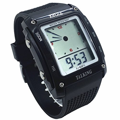 Nergo Reloj Parlante en Español para Ciegos, Niños, y Los Ancianos, Deportes Electrónicos Hablar Relojes Gatget Regalo (829TS-BLK) Nergo Reloj Parlante en Español para Ciegos, Niños, y Los Ancianos, Deportes Electrónicos Hablar Relojes Gatget Regalo (829TS-BLK)