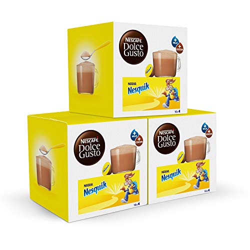 Nescafé DOLCE GUSTO Cacao NESQUIK - Pack de 3 x 16 Cápsulas - Total 48 Cápsulas