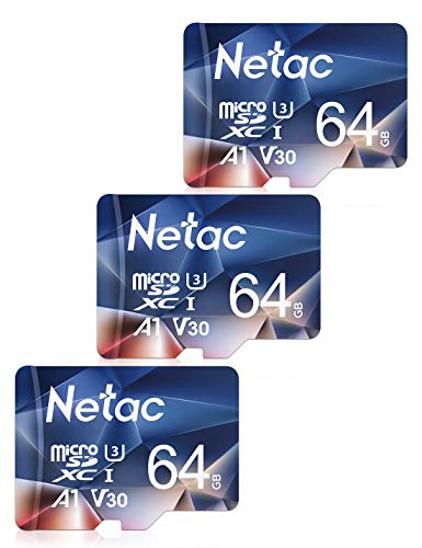 Netac Tarjeta de Memoria Micro SD 64 GB, Tarjeta microSDXC con Velocidad de Lectura hasta 100 MB/s (Micro SD Clase 10, U3, V30 y A1) Micro SD para Nintendo Switch, Movil y Dashcam etc (Packs 3) Netac Tarjeta de Memoria Micro SD 64 GB, Tarjeta microSDXC con Velocidad de Lectura hasta 100 MB/s (Micro SD Clase 10, U3, V30 y A1) Micro SD para Nintendo Switch, Movil y Dashcam etc (Packs 3)