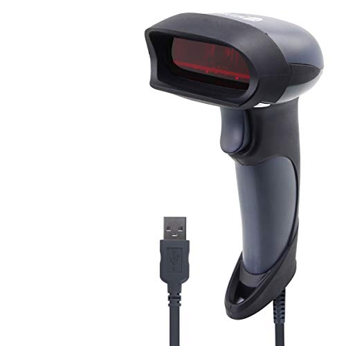 NETUM Handheld Laser Barcode Scanner 1D Lector de Escáner de Código de Barras con Cable USB Aplicaciones en supermercados, farmacias, panaderías, bibliotecas, Tiendas, NT-M1