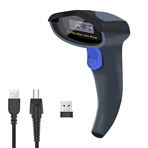 NETUM Lector de Códigos de Barras Inalámbrico CCD, Escáner de Códigos 1D para Inalmábrico a 2.4GHz y con Cable USB 2.0 NETUM Lector de Códigos de Barras Inalámbrico CCD, Escáner de Códigos 1D para Inalmábrico a 2.4GHz y con Cable USB 2.0