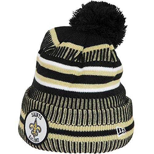 New Era Gorro de invierno oficial de la NFL Sideline Home (OSF Men, New Orleans Saints)