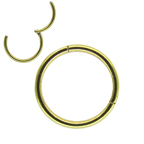 NewkeepsR 20G 9mm Oro Anodizado Bisagra Clicker Nariz Aro Anillo Acero 316L Sin Costura Segmento Durmiente Pendientes Piercing NewkeepsR 20G 9mm Oro Anodizado Bisagra Clicker Nariz Aro Anillo Acero 316L Sin Costura Segmento Durmiente Pendientes Piercing
