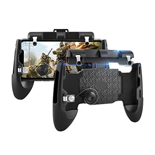 Newseego PUBG Mobile Game Controllers, 6 en 1 Teléfono Gamepad y los disparadores L1R1, Sensitive Shoot Aim Joysticks Physical Buttons para Android y iOS para Knives out/Rules of Survival/PUBG Newseego PUBG Mobile Game Controllers, 6 en 1 Teléfono Gamepad y los disparadores L1R1, Sensitive Shoot Aim Joysticks Physical Buttons para Android y iOS para Knives out/Rules of Survival/PUBG