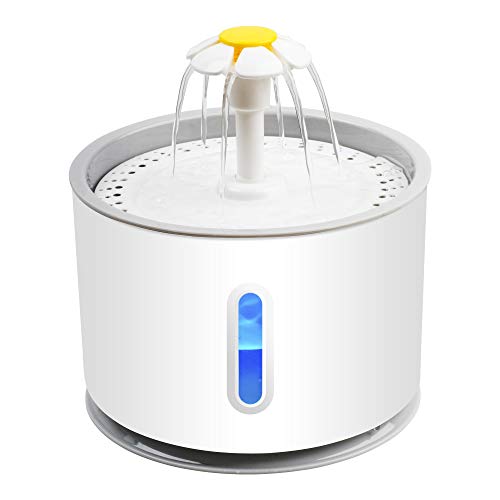 NICREW Fuente Gatos 2,4 L, Fuente Silencioso para Gatos, Bebedero Automatico para Perros, Fuente de Agua para Mascotas, 3 Modos de Flujo Ajustables con 2 Filtros de Carbon Activado (Blanco) NICREW Fuente Gatos 2,4 L, Fuente Silencioso para Gatos, Bebedero Automatico para Perros, Fuente de Agua para Mascotas, 3 Modos de Flujo Ajustables con 2 Filtros de Carbon Activado (Blanco)