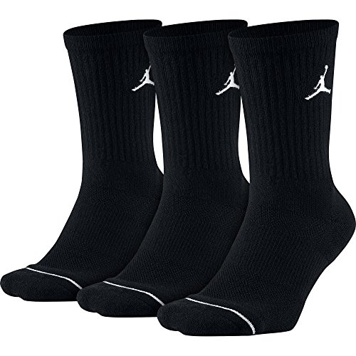 NIKE Jumpman Crew 3Ppk Calcetines Línea Michael Jordan, Hombre, Negro (Black), M