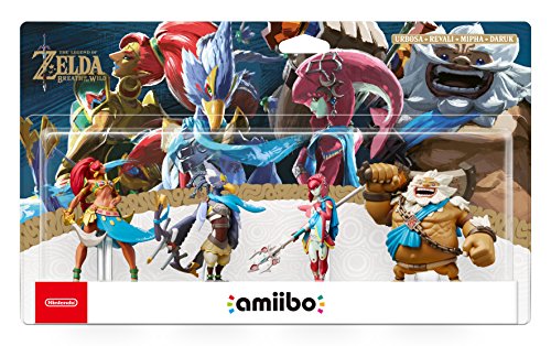 Nintendo - Pack de 4 Figurinas Amiibo Daruk, Mipha, Revali, Urbosa, Serie Zelda Nintendo - Pack de 4 Figurinas Amiibo Daruk, Mipha, Revali, Urbosa, Serie Zelda