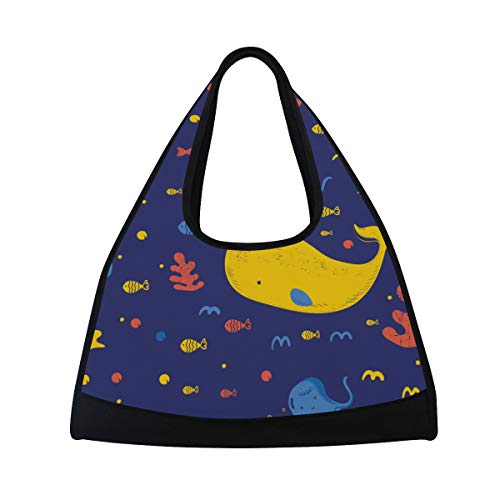 NISENASU Bolsa de Deporte,Criaturas Subacuáticas Dibujos Animados Patrones Ballena,Sports Duffels Raqueta de Tenis Mochila bádminton Paquetes de Viaje Cortos Bolso de Hombro portátil(20×6.7×18.5in) NISENASU Bolsa de Deporte,Criaturas Subacuáticas Dibujos Animados Patrones Ballena,Sports Duffels Raqueta de Tenis Mochila bádminton Paquetes de Viaje Cortos Bolso de Hombro portátil(20×6.7×18.5in)