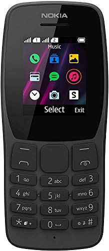 Nokia 110 - Teléfono móvil de 1,77'' (4 MB RAM, 4 MB ROM, Cámara 0.1 MP, Batería 800 mAh, Dual Sim), Negro Nokia 110 - Teléfono móvil de 1,77'' (4 MB RAM, 4 MB ROM, Cámara 0.1 MP, Batería 800 mAh, Dual Sim), Negro