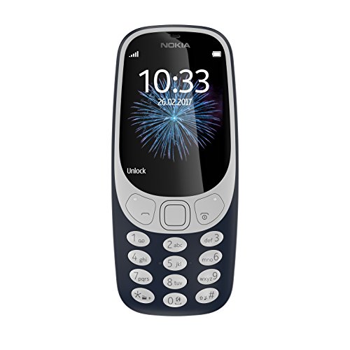 Nokia 3310 - Móvil libre de 2,4'' (16 MB RAM, 16 MB ROM, Cámara 2 MP, Batería 1200 mAh), Azul