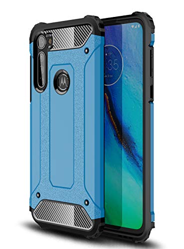 NOKOER Funda para Motorola Moto G Pro, 2 in 1 PC + TPU Cover, A Prueba de Golpes Telefono Movil Funda [A Prueba de Polvo] [Huella Digital Anti] - Azul