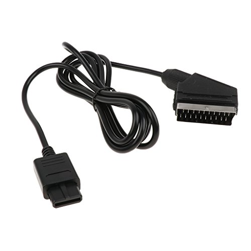 non-brand Cable De Video del SCART AV RGB De Reemplazo De 1.8m / 6ft para Consola Nintendo N64 Gamecube NGC SNES