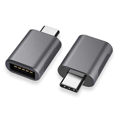 nonda Adaptador USB C a USB (2 pack), Adaptador USB-C a USB 3.0, USB Tipo-C a USB, Thunderbolt 3 a Adaptador USB hembra OTG para MacBook Pro 2019/2018/2017, MacBook Air 2018 y Más dispositivos tipo C