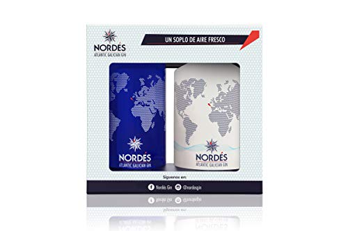 Nordés Atlantic Galician Gin - 1 botella de 70 cl + Vaso Coleccionable de Regalo