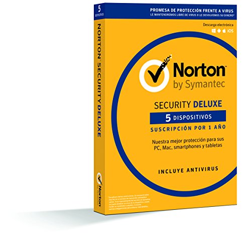 Norton Security Deluxe 2019 - Antivirus, PC/Mac/iOS/Android, 5 dispositivos, 1 año Norton Security Deluxe 2019 - Antivirus, PC/Mac/iOS/Android, 5 dispositivos, 1 año