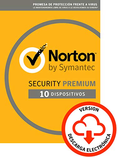 Norton Security | Premium | 10 Dispositivo | 1 Año | PC/Mac | Código de activación enviado por email