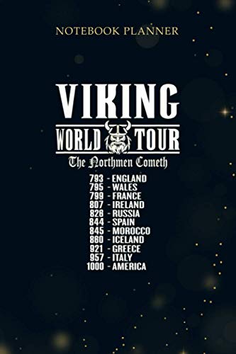 Notebook Planner Viking World Tour The Northmen Cometh: 6x9 inch, Planner, To Do List, To Do, Work List, Personal Budget, Budget, Over 100 Pages