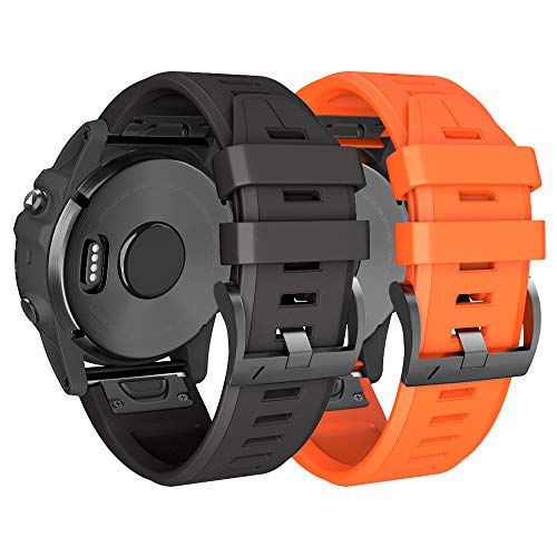 NotoCity Garmin Fenix 3 Correa, Silicona Reemplazo Correa para Garmin Fenix 5X/Fenix 5X Plus/Fenix 6X/Fenix 6X Pro/Fenix 3/Fenix 3 HR, Easy-Fit, no Adapta a Fenix 5