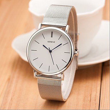 Nueva Plata Famosa Marca Las Mujeres del Reloj de Cuarzo Ocasional Ginebra Relojes de Vestir de Acero Inoxidable de Malla de Metal RELOGIO (Color : Plateado, Talla : Una Talla) Nueva Plata Famosa Marca Las Mujeres del Reloj de Cuarzo Ocasional Ginebra Relojes de Vestir de Acero Inoxidable de Malla de Metal RELOGIO (Color : Plateado, Talla : Una Talla)