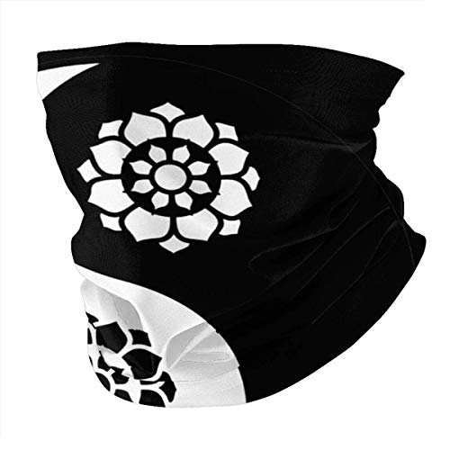 N/W Bufanda de cuello Yin Yang de flor de loto, bufanda variada, pasamontañas