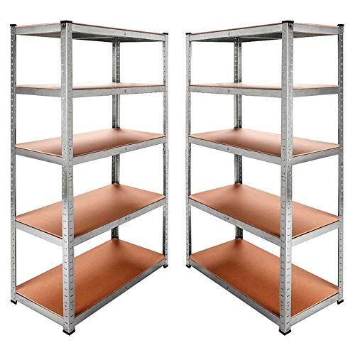 OcioDual 2x Estanteria Metalica Galvanizada 875kg 5 Baldas 180 x 90 x 40cm Ideal Garaje OcioDual 2x Estanteria Metalica Galvanizada 875kg 5 Baldas 180 x 90 x 40cm Ideal Garaje