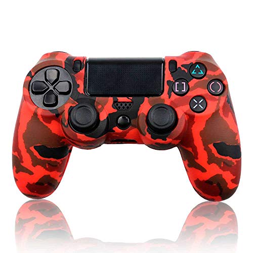 Ociodual Funda de Silicona Carcasa para Mando Sony PS4/Slim/Pro Dualshock Camuflaje Roja Ociodual Funda de Silicona Carcasa para Mando Sony PS4/Slim/Pro Dualshock Camuflaje Roja