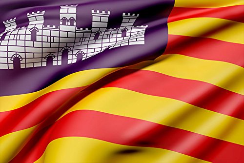 Oedim Bandera de La Comunidad de Las Islas Baleares 85x150cm | Reforzada y con Pespuntes| Bandera de La Comunidad de Las Islas Baleares con 2 Ojales Metálicos Oedim Bandera de La Comunidad de Las Islas Baleares 85x150cm | Reforzada y con Pespuntes| Bandera de La Comunidad de Las Islas Baleares con 2 Ojales Metálicos