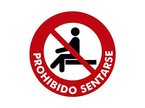 Oedim Pack 20 Señales de Pegatina Prohibido Sentarse | Fabricadas en Vinilo Adhesivo | 5x5 cm| Adhesivo Resistente y Económico Oedim Pack 20 Señales de Pegatina Prohibido Sentarse | Fabricadas en Vinilo Adhesivo | 5x5 cm| Adhesivo Resistente y Económico