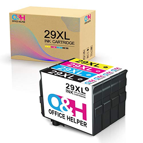 OFFICE HELPER Reemplazo de Cartucho de Tinta Compatible para Epson 29XL for Epson Expression Home XP-235 XP-245 XP-247 XP-330 XP-332 XP-335 XP-342 XP-345 XP-430 XP-432 XP-435 4-Paquete OFFICE HELPER Reemplazo de Cartucho de Tinta Compatible para Epson 29XL for Epson Expression Home XP-235 XP-245 XP-247 XP-330 XP-332 XP-335 XP-342 XP-345 XP-430 XP-432 XP-435 4-Paquete