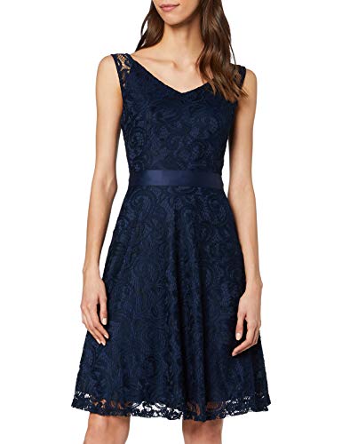 Oliceydress DS0010 Vestidos de Noche, Multicolor (Navy), S