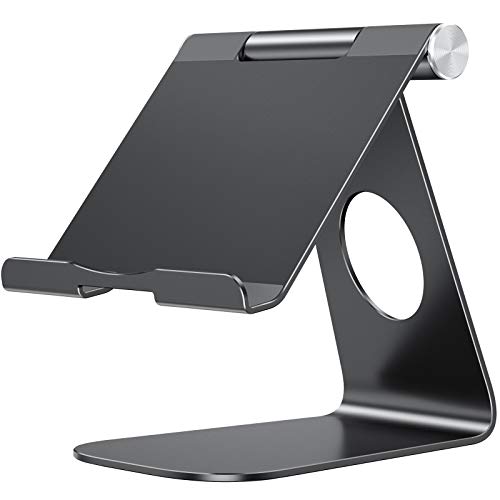 OMOTON Soporte Tablet Ajustable, Multi-Ángulo Base Tablet de Aluminio para iPad Pro 10.5/9.7/12.9/10.2, iPad Mini 2/3/4/5, iPad Air/Air 2, Samsung Tab, Kindle y Otras Tabletas de 7~13 Pulgadas, Negro. OMOTON Soporte Tablet Ajustable, Multi-Ángulo Base Tablet de Aluminio para iPad Pro 10.5/9.7/12.9/10.2, iPad Mini 2/3/4/5, iPad Air/Air 2, Samsung Tab, Kindle y Otras Tabletas de 7~13 Pulgadas, Negro.