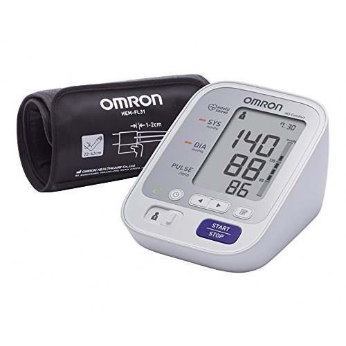 OMRON M3 Comfort - Tensiómetro de brazo, tecnología Intelli Wrap Cuff, Blanco, M3 con Manguito Inteligente