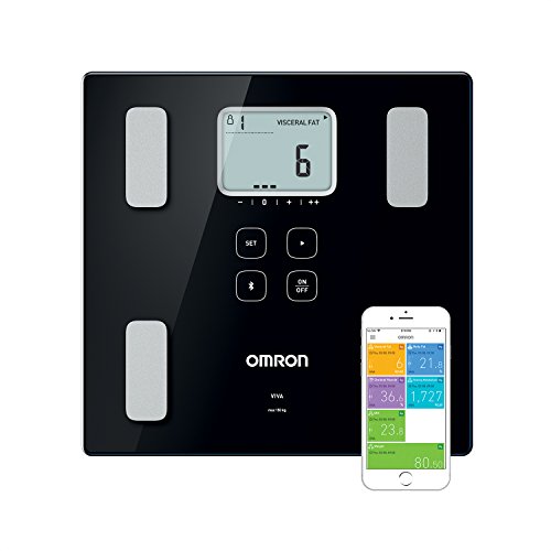 OMRON VIVA - Báscula inteligente y monitor de composición corporal con medición de peso, grasa corporal, grasa visceral, músculo esquelético, metabolismo basal e IMC OMRON VIVA - Báscula inteligente y monitor de composición corporal con medición de peso, grasa corporal, grasa visceral, músculo esquelético, metabolismo basal e IMC