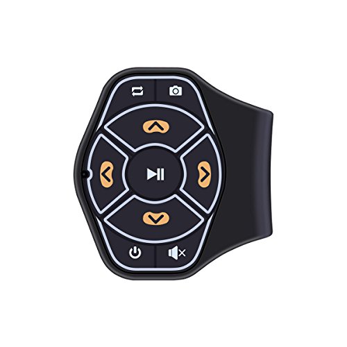 ONEVER Bluetooth inalámbrico Volante Controlador Remoto Medios Botón del Mando a Distancia Multimedia MP3 de Reproducción de música para Android iOS Smartpgone Coche de la Tableta Motocicleta