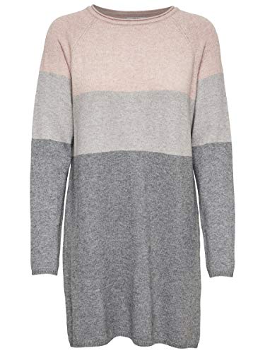Only Onllillo L/s Dress Knt Noos Vestido, Multicolor (Mahogany Rose Detail: W Melange/Light Grey Melange/Medium Grey Melange), Large para Mujer Only Onllillo L/s Dress Knt Noos Vestido, Multicolor (Mahogany Rose Detail: W Melange/Light Grey Melange/Medium Grey Melange), Large para Mujer