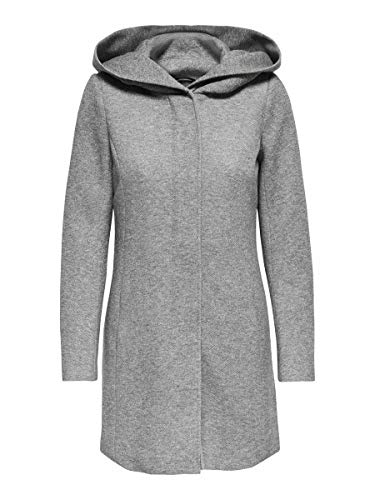 Only onlSEDONA Coat OTW Noos Abrigo, Gris (Light Grey Melange), 36 (Talla del Fabricante: Small) para Mujer