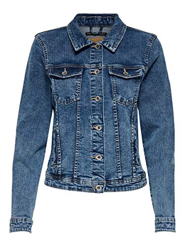 Only Onltia Dnm Jacket BB MB Bex02 Noos Chaqueta vaquera, Azul (Medium Blue Denim Medium Blue Denim), 42 (Talla del fabricante: 40) para Mujer Only Onltia Dnm Jacket BB MB Bex02 Noos Chaqueta vaquera, Azul (Medium Blue Denim Medium Blue Denim), 42 (Talla del fabricante: 40) para Mujer