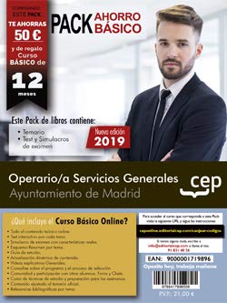 Operario a de servicios generales ayuntamiento de madrid pack basico Operario a de servicios generales ayuntamiento de madrid pack basico