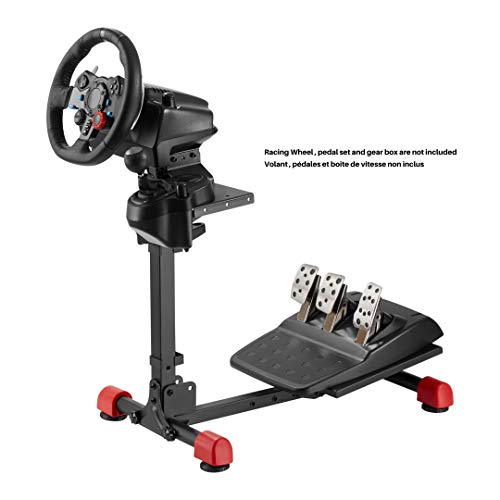 OPLITE WHEEL STAND GT - Soporte universal de volante, pedal y caja de cambios compatible con todos los productos Logitech, Thrustmaster y Fanatec. Configuración económica de Simracing.