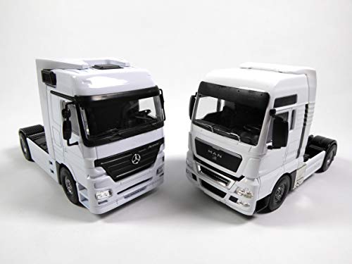 OPO 10 - Lote de 2 Camiones 1/50 TEKNO JOAL: Mercedes ACTROS + Man OPO 10 - Lote de 2 Camiones 1/50 TEKNO JOAL: Mercedes ACTROS + Man