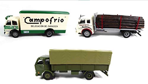 OPO 10 - Lote de 3 Camiones Pegaso 1/43: Cabezon + FORESTIER + Militaire (LW1 + 2 + 7)