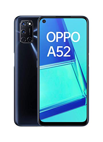 OPPO A52 - Pantalla de 6.5" ( FHD+, 4GB/64GB, Snapdragon 665, 5.000 mAh, cámara trasera 12 + 8 + 2 + 2 MP, cámara frontal 8 MP, Android 10) Negro