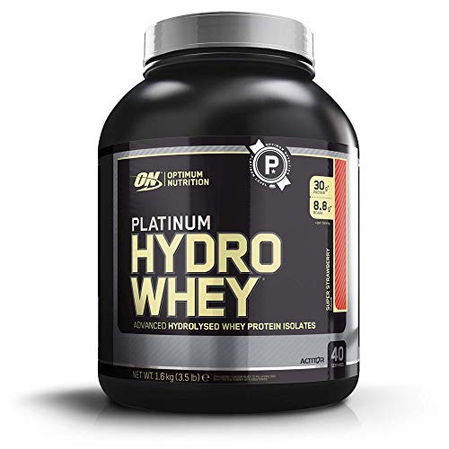 Optimum Nutrition ON Platinum Hydro Whey, Proteínas en Polvo, para Masa Muscular y Musculacion, fuente de BCAA, bajo en Calorías, Fresa, 40 porciones, 1.6 kg Optimum Nutrition ON Platinum Hydro Whey, Proteínas en Polvo, para Masa Muscular y Musculacion, fuente de BCAA, bajo en Calorías, Fresa, 40 porciones, 1.6 kg