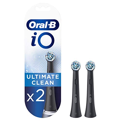 Oral-B iO Ultimate Clean Black Cabezales de recambio, Pack de 2 Unidades