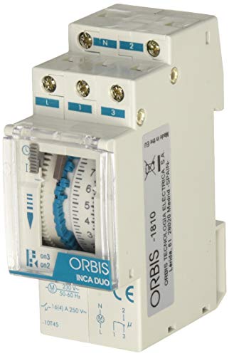 Orbis inca duo d - Interruptor horario modular inca duo d 230v Orbis inca duo d - Interruptor horario modular inca duo d 230v