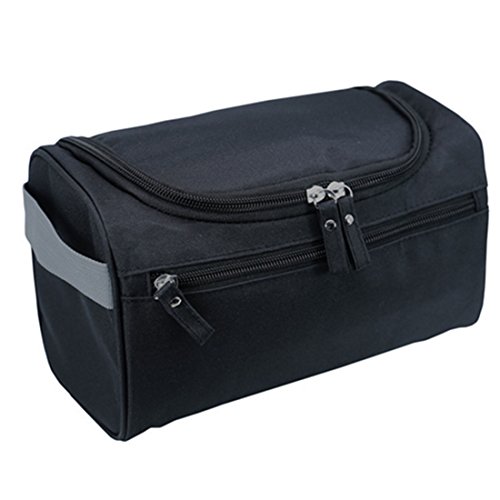 Organizador impermeable de cosméticos para hombres, para viajes de negocios, de 26 x 15 x 16 cm negro negro