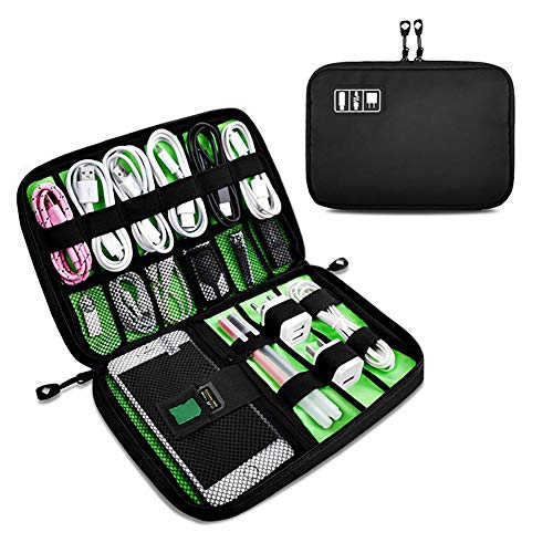 OrgaWise Bolsa Cables de Viaje Electrónico Organizador de Cable para Cargador, Cables, Objetos, Kindle, Adaptadores, Tarjetas de Memoria OrgaWise Bolsa Cables de Viaje Electrónico Organizador de Cable para Cargador, Cables, Objetos, Kindle, Adaptadores, Tarjetas de Memoria